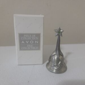 Avon Mini Christmas Pewter Bell August